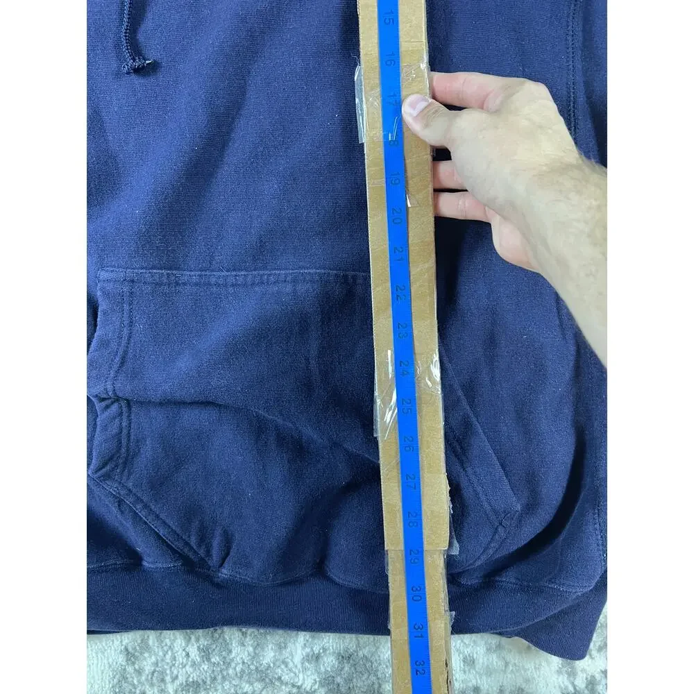 Vintage Steve & Barry's Spellout Hoodie Mens XL Blue Virginia Sports Sweatshirt